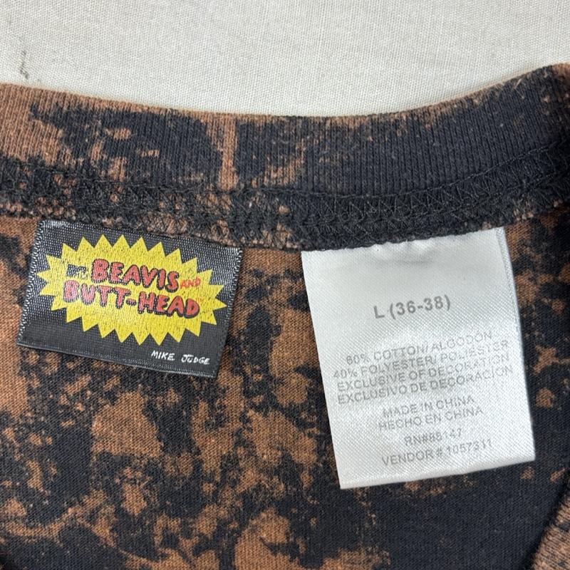 古着 USED Tシャツ 半袖 BEAVIS AND BUTT-HEAD クリスマスロック タイダイ柄 クルーネック バンド Tシャツ バンT L メンズ USED 古着 中古 50161803