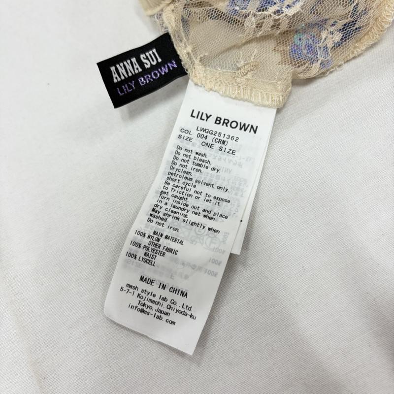 リリー ブラウン Lily Brown ベルト・バックル ベルト ANNASUI アナスイ コラボ バタフライ モチーフ レース ラップ ベルト WEB限定カラー 花柄 レイヤード FREE レディース USED 古着 中古 50161947