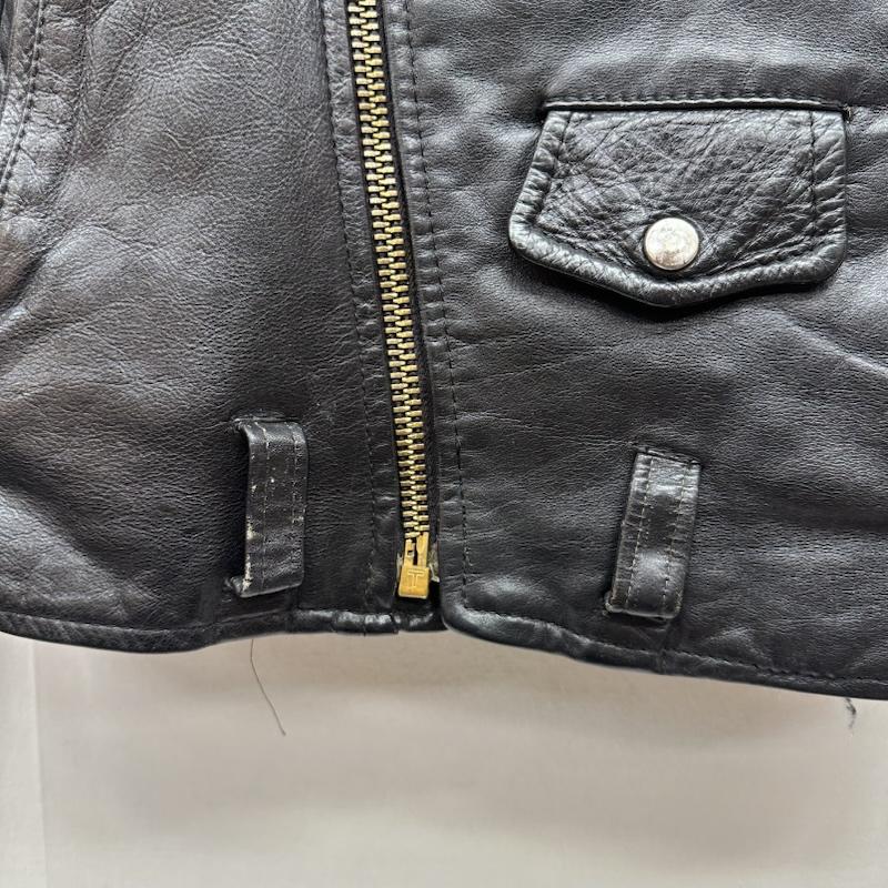 ショット schott ジャケット、上着 ライダース 70s 80s ワンスター ダブル ライダース レザー ジャケット - 黒 / ブラック / black メンズ USED 古着 中古 50162015