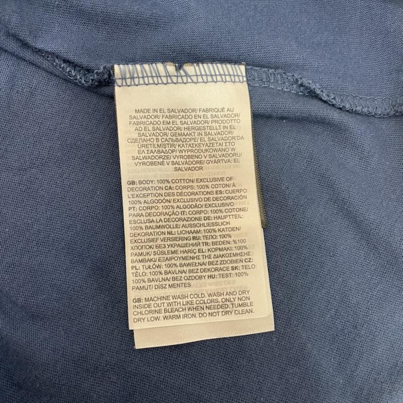 ザノースフェイス THE NORTH FACE Tシャツ 半袖 バックプリント ビッグ ロゴ 胸元 プリント ロゴ L 無地 X ロゴ、文字 X プリント 青 / ブルー / blue メンズ USED 古着 中古 50162067