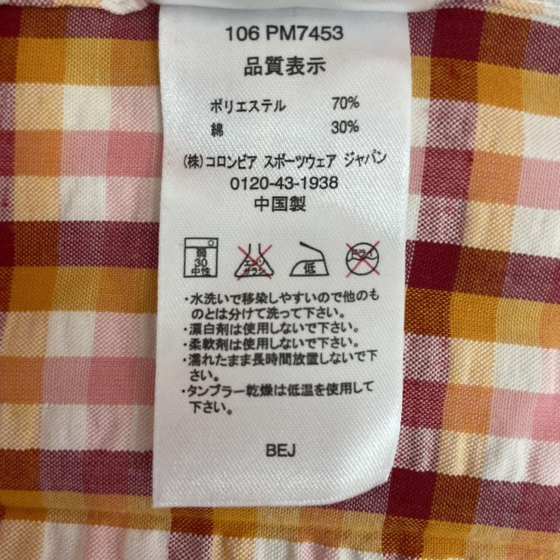 コロンビア Columbia シャツ、ブラウス 半袖 チェック 柄 半袖 シャツ 胸ポケット タグ付き L チェック 赤 / レッド / red X 橙 / オレンジ / orange X 桃 / ピンク / pink X 白 / ホワイト / white メンズ USED 古着 中古 50162081