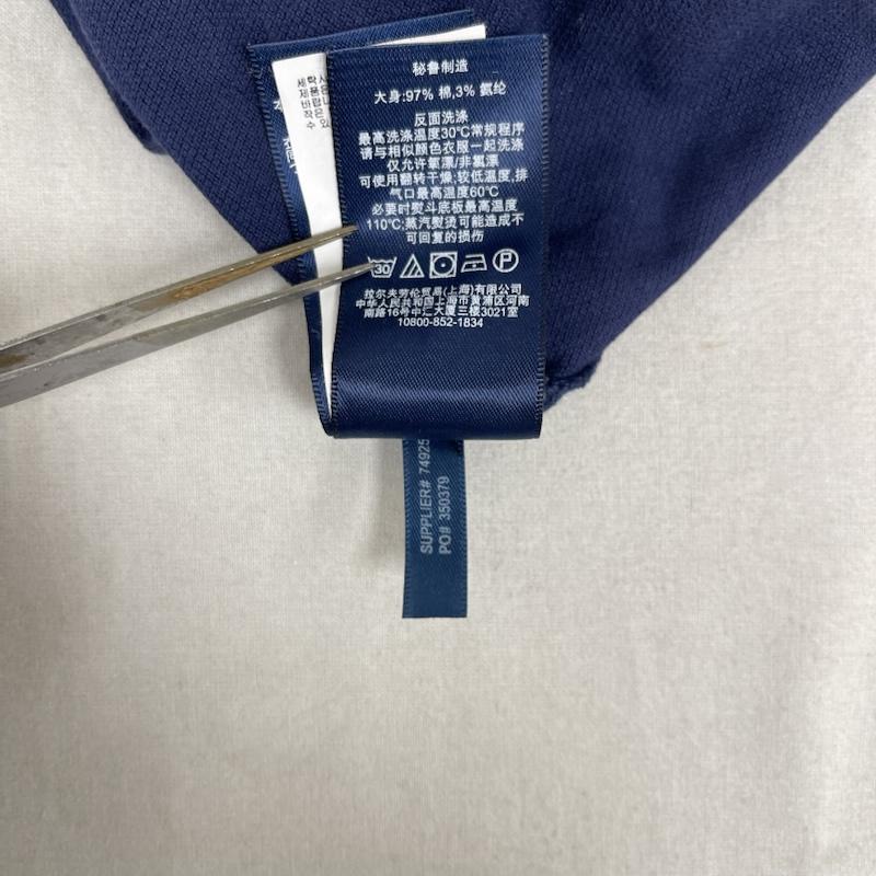 ラルフローレン RALPHLAUREN ポロシャツ 半袖 ビッグポニー ロゴ刺繍 半袖 ポロシャツ M 紺 / ネイビー / navy レディース USED 古着 中古 50162127