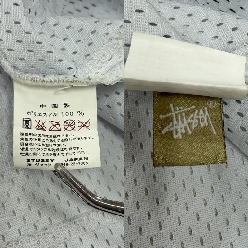 ステューシー STUSSY Tシャツ 半袖 メッシュ 半袖 Tシャツ ロゴ プリント 刺繍 CREW MESH JERSEY M ロゴ、文字 X プリント X 刺繍 白 / ホワイト / white X 黒 / ブラック / black メンズ USED 古着 中古 50162206
