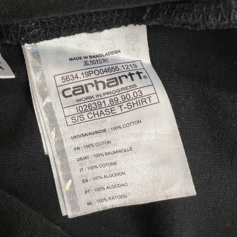 カーハート Carhartt Tシャツ 半袖 ワンポイントロゴ Tシャツ M 黒 / ブラック / black メンズ USED 古着 中古 50162252