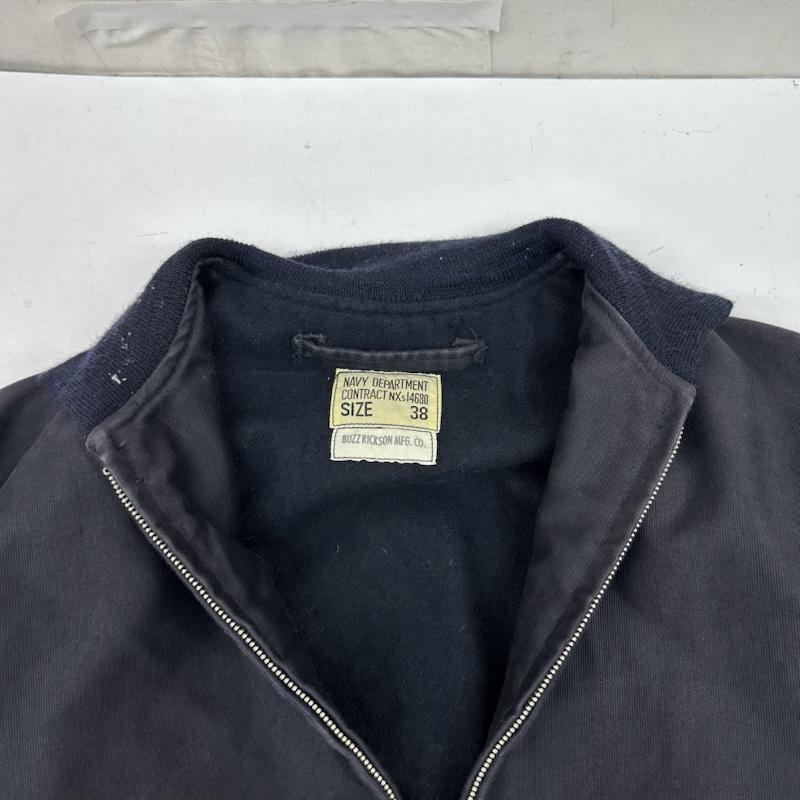 バズリクソンズ Buzz Rickson s ジャケット、上着 フライトジャケット DECK ZIP ORIGINAL SPEC NAVY DEPARTMENT ジャングルクロス デッキ ジャケット BR14182 38 紺 / ネイビー / navy メンズ USED 古着 中古 50162265