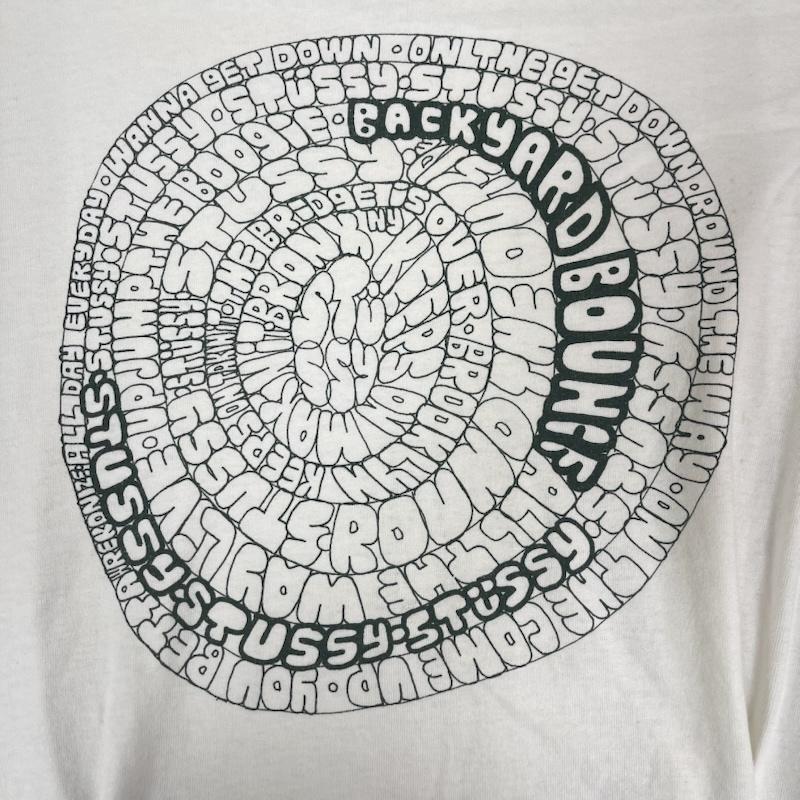 ステューシー STUSSY Tシャツ 半袖 00s BACKYARD BOUNCE サークルロゴ プリント Tシャツ M 白 / ホワイト / white メンズ USED 古着 中古 50162313