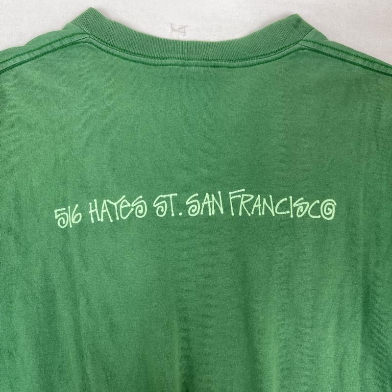 ステューシー STUSSY Tシャツ 半袖 USA製 HUF コラボ 00s 紺タグ ロゴ プリント Tシャツ M 緑 / グリーン / green メンズ USED 古着 中古 50162318