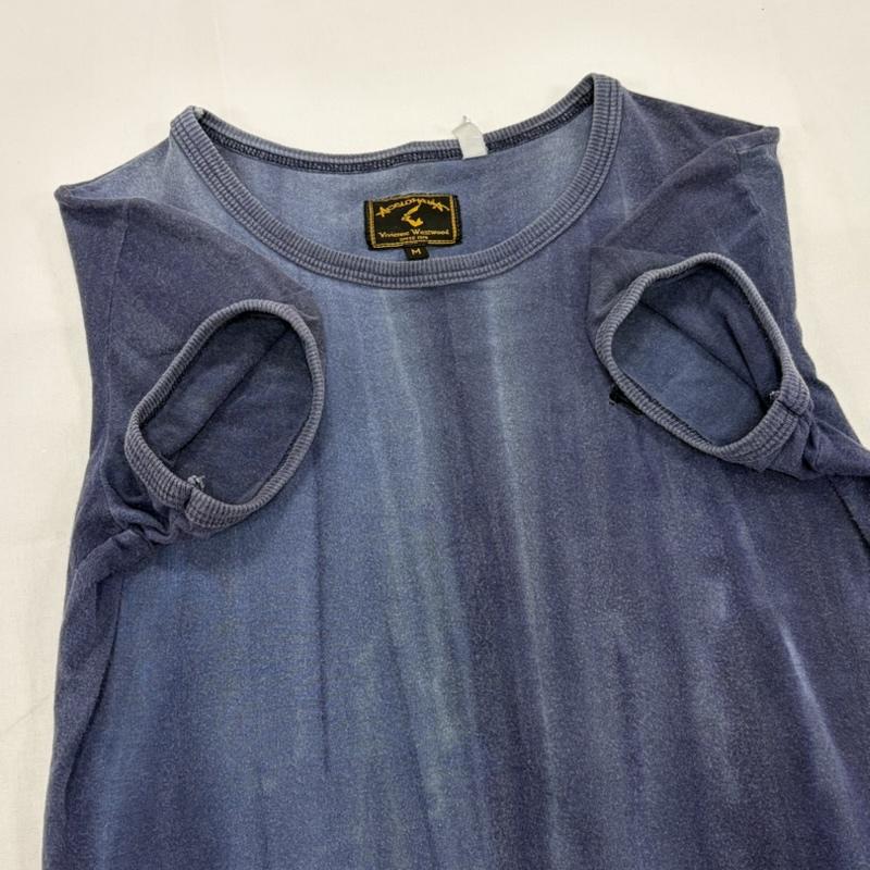 ヴィヴィアンウエストウッド Vivienne Westwood Tシャツ 半袖 anglomania アングロマニア 半袖 ロゴ 刺繍 Tシャツ M ワンポイント X ロゴ、文字 X 刺繍 青 / ブルー / blue X 紺 / ネイビー / navy レディース USED 古着 中古 50162408