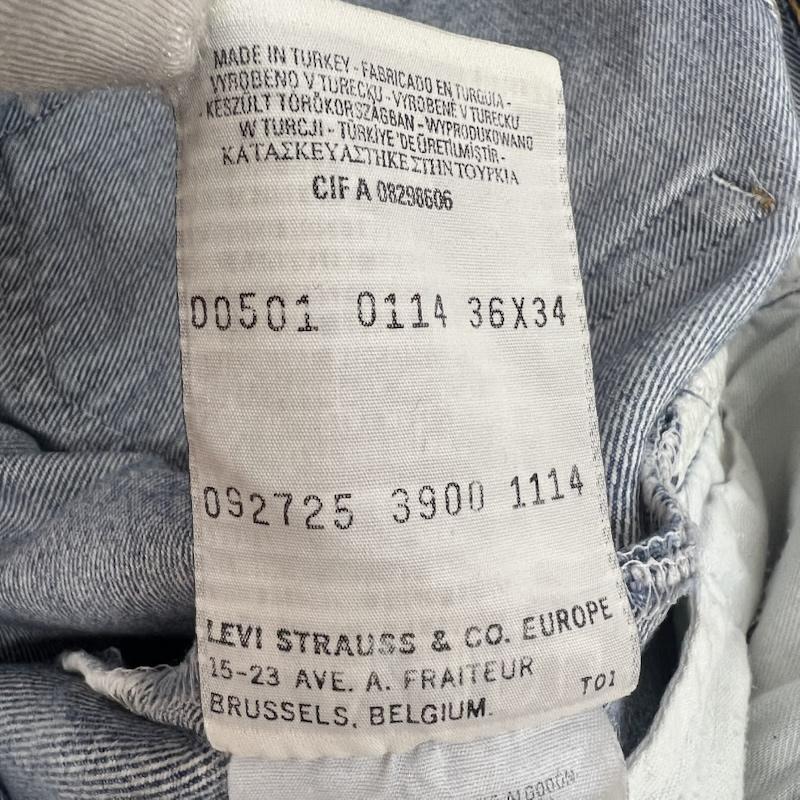 リーバイス Levi s パンツ デニム、ジーンズ 00s ユーロリーバイス 501 デニムパンツ トルコ製 T01 36インチ メンズ USED 古着 中古 50162511