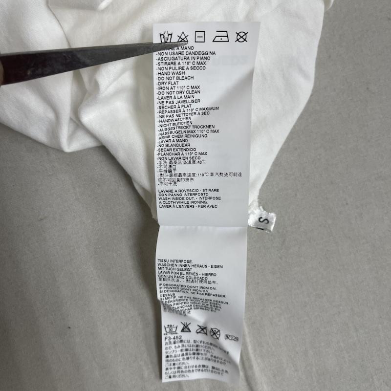 ディースクエアード2 DSQUARED2 Tシャツ 半袖 イタリア製 CANADA2 ゴールド メープル リーフ プリント Tシャツ S 白 / ホワイト / white メンズ USED 古着 中古 50162568