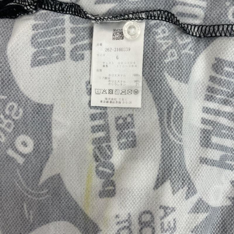 USED古着 USED/古着 ポロシャツ 半袖 Jack Bunny!! ジャックバニー 総柄 デザイン モノトーン カラー 半袖 ゴルフ ポロシャツ 6 総柄 黒 / ブラック / black X 白 / ホワイト / white メンズ USED 古着 中古 50162582