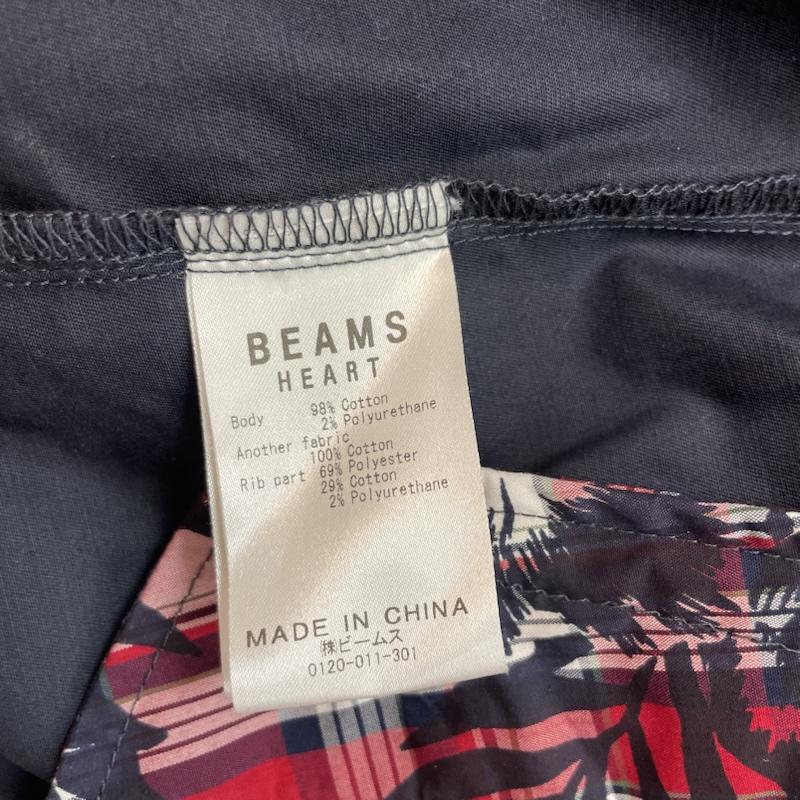 ビームス ハート BEAMS HEART ジャケット、上着 ジャンパー、ブルゾン コットン ストレッチ スイング トップ ブルゾン 裏地 チェック 柄 M 無地 X チェック 紺 / ネイビー / navy X 赤 / レッド / red メンズ USED 古着 中古 50162588