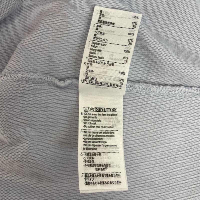 ラコステ LACOSTE Tシャツ 半袖 ライトブルー クルーネック Tシャツ ワンポイント ワニ ロゴ ワッペン L 水色 / ライトブルー / メンズ USED 古着 中古 50162593