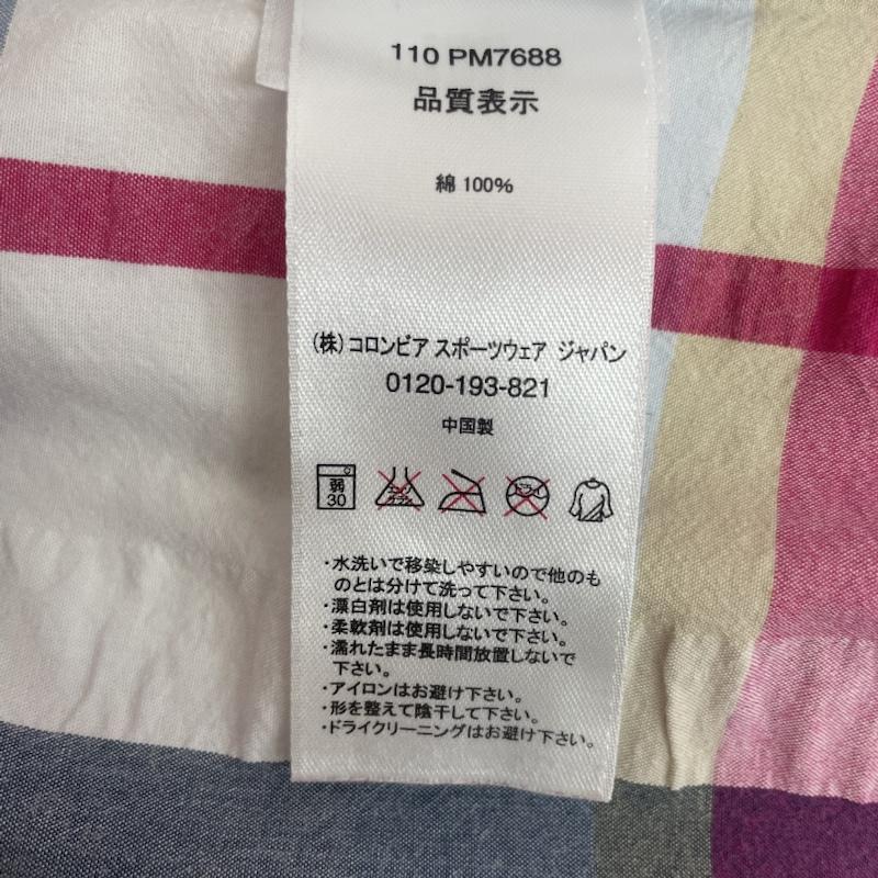 コロンビア Columbia シャツ、ブラウス 半袖 チェック柄 半袖 シャツ 胸ポケット M チェック 白 / ホワイト / white X 桃 / ピンク / pink X 紺 / ネイビー / navy メンズ USED 古着 中古 50162636