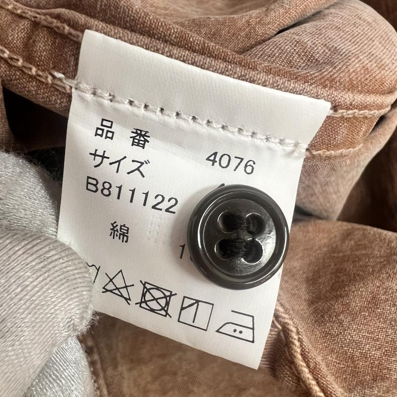フルカウント FULLCOUNT シャツ、ブラウス 長袖 4076 Old Japanese Twill Work Shirt 雲斎織 ワークシャツ 42 茶 / ブラウン / brown メンズ USED 古着 中古 50162751