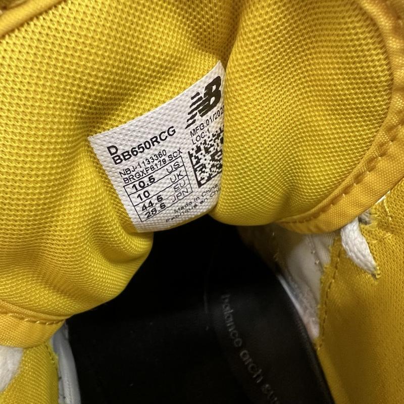 ニューバランス New Balance スニーカー スニーカー 650 BB650RCG ハイカット レザー スニーカー 28.5cm 白 / ホワイト / white X 黄 / イエロー / yellow メンズ USED 古着 中古 50162973