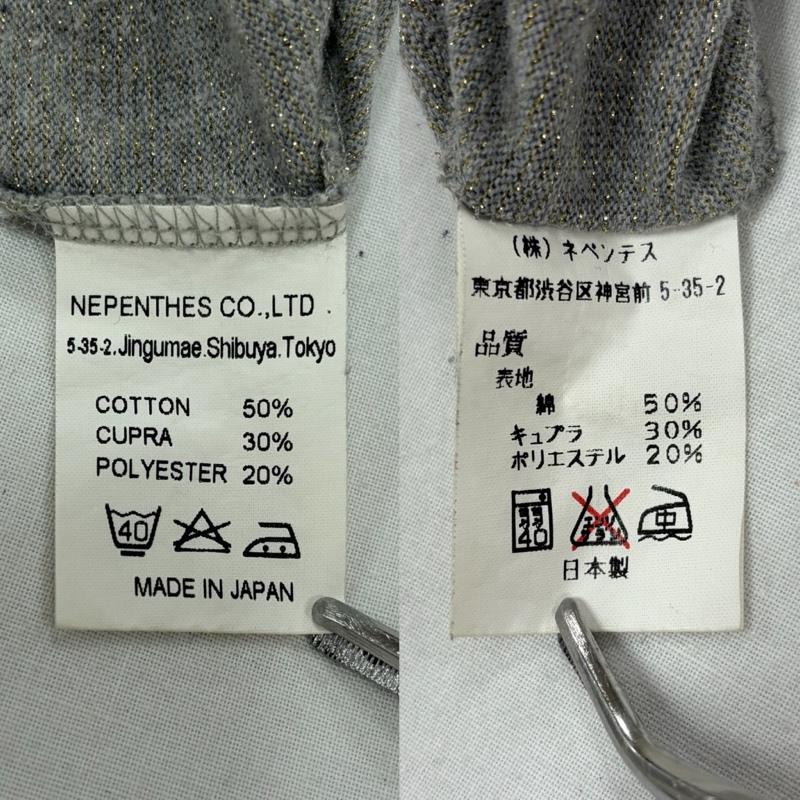 ニードルス Needles Tシャツ 七分袖 長袖 七分袖 ラグランスリーブ Tシャツ ロンT ラメ M 無地 灰 / グレー / gray X 紺 / ネイビー / navy X 金 / ゴールド / gold color メンズ USED 古着 中古 50163037