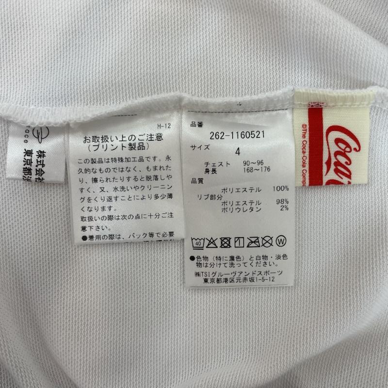 USED古着 USED/古着 ポロシャツ 半袖 Jack Bunny!! コカ・コーラ コラボレーション フロント ロゴ プリント 半袖 ポロシャツ 4 無地 X ロゴ、文字 X プリント 白 / ホワイト / white X 黒 / ブラック / black メンズ USED 古着 中古 50163066