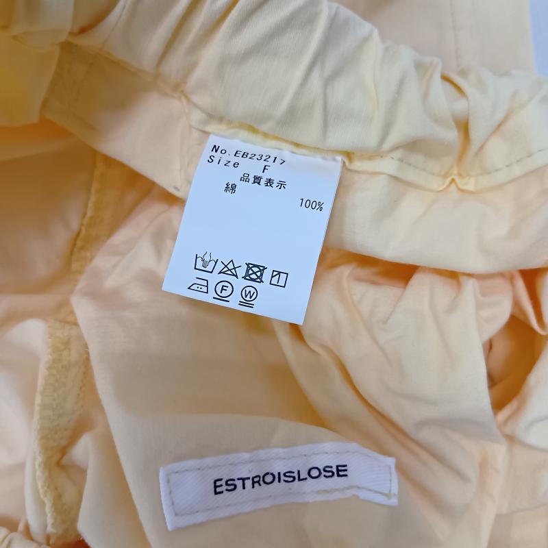 古着 USED ボトムス ボトムス ESTROISLOSE エストゥロワルーズ 樽パンツ バルーンパンツ 9分丈 yellow FREE FREE 無地 黄 / イエロー / yellow レディース USED 古着 中古 50163201