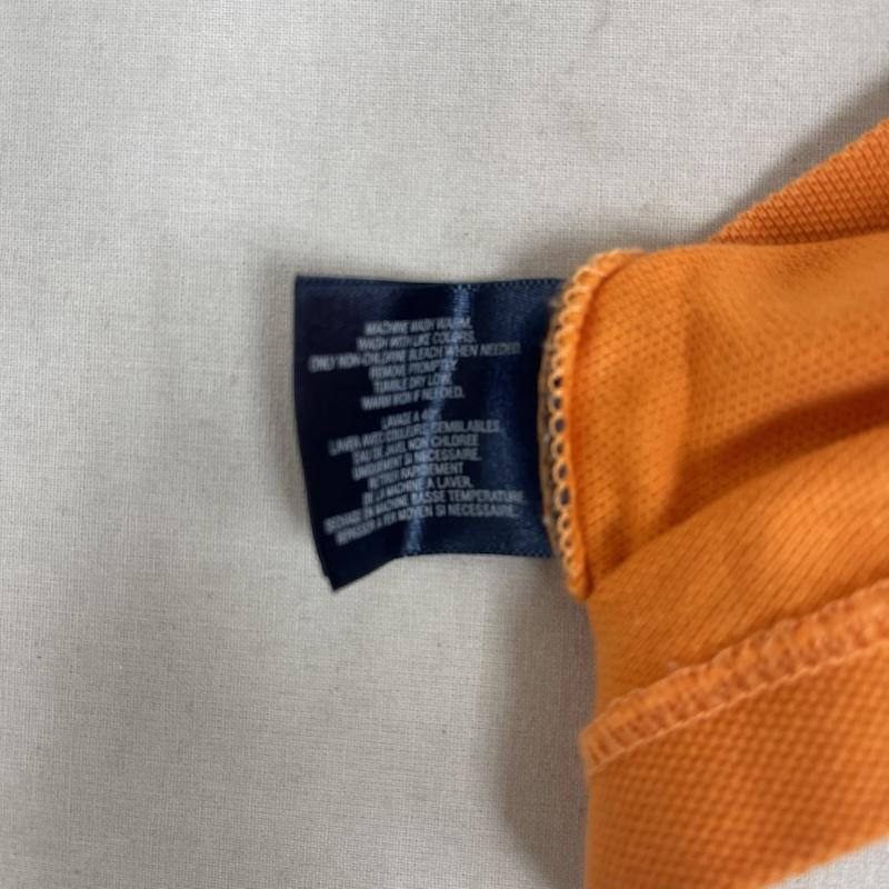 ポロバイラルフローレン Polo by RALPH LAUREN ポロシャツ 半袖 ビッグポニー パッチ 刺繍 鹿の子 半袖 ポロシャツ L 橙 / オレンジ / orange メンズ USED 古着 中古 50163249
