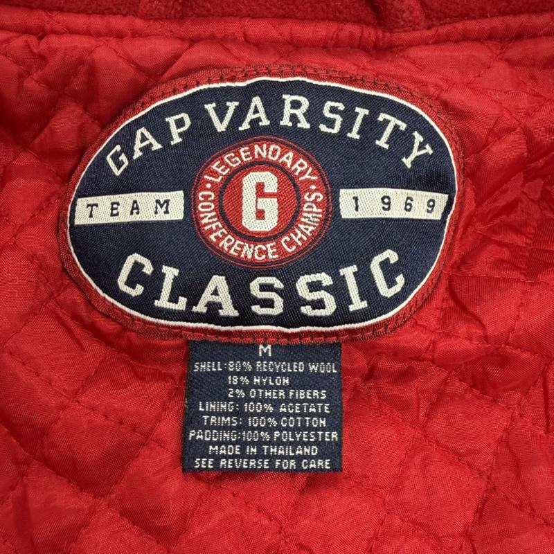 ギャップ GAP ジャケット、上着 ジャンパー、ブルゾン vintage ヴィンテージ スタジャン OLD オールド VARSITY CLASSIC 裏地 キルティング ウール M ロゴ、文字 赤 / レッド / red X アイボリー / アイボリー / メンズ USED 古着 中古 50163250