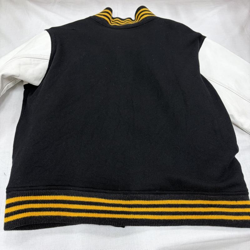 ミッチェルアンドネス Mitchell&Ness ジャケット、上着 ジャンパー、ブルゾン 90s 00s vintage ヴィンテージ レザー 袖 スタジャン ワッペン パッチ Cooperstown Collection MLB 44 ロゴ、文字 黒 / ブラック / black X 黄 / イエロー / yellow X 青 / ブルー / blue メンズ USED 古着 中古 50163255