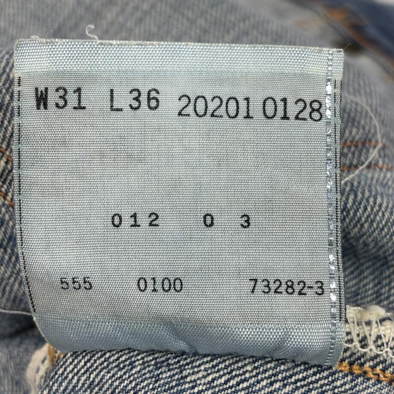 リーバイス Levi s パンツ デニム、ジーンズ 2000年製 USA製 20201-0128 1920年復刻 555バレンシア シンチバック デニム パンツ 31インチ メンズ USED 古着 中古 50163369