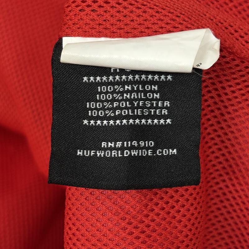 ハフ HUF ジャケット、上着 ジャンパー、ブルゾン Budweiser ロゴ プリント ナイロン アノラック ジャケット フード プルオーバー M 赤 / レッド / red メンズ USED 古着 中古 50163389
