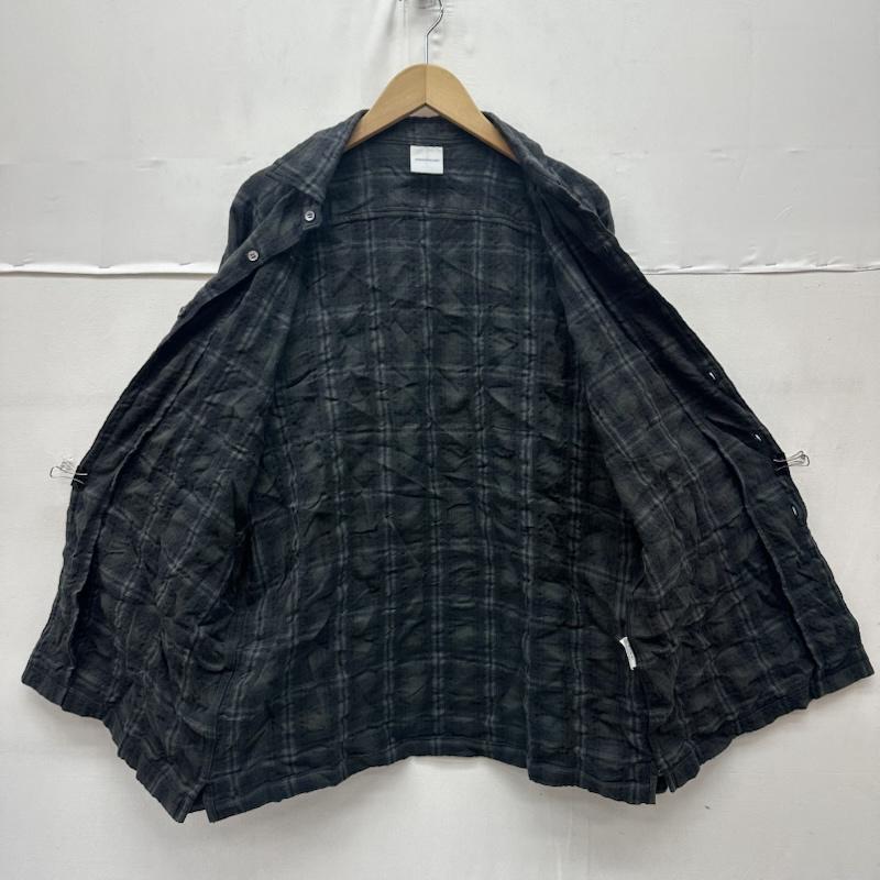 グッドイナフ GOODENOUGH シャツ、ブラウス 長袖 00s コットン ウール チェック シャツ L 黒 / ブラック / black X ダークグレー / ダークグレー / メンズ USED 古着 中古 50163478