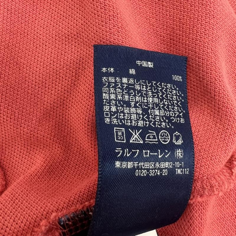 ラルフローレン RALPHLAUREN ポロシャツ 半袖 ビッグポニー パッチワーク スキニー ポロシャツ y2k L 桃 / ピンク / pink レディース USED 古着 中古 50163498