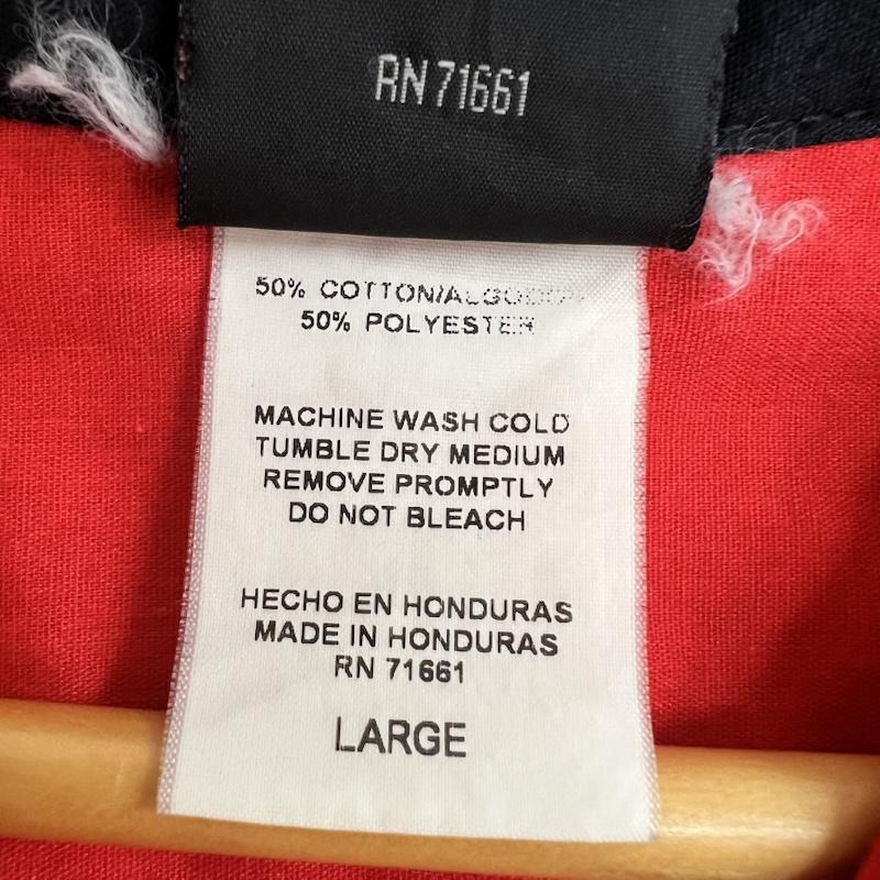 ヒルトン HILTON シャツ、ブラウス 半袖 00s ボーリングシャツ バックプリント cafe 50s L 赤 / レッド / red メンズ USED 古着 中古 50163507
