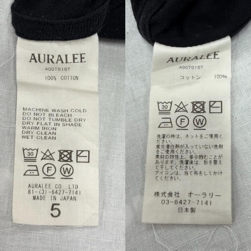オーラリー AURALEE Tシャツ 半袖 半袖 オーバーサイズ ビックシルエット 無地 Tシャツ 5 無地 黒 / ブラック / black メンズ USED 古着 中古 50163605