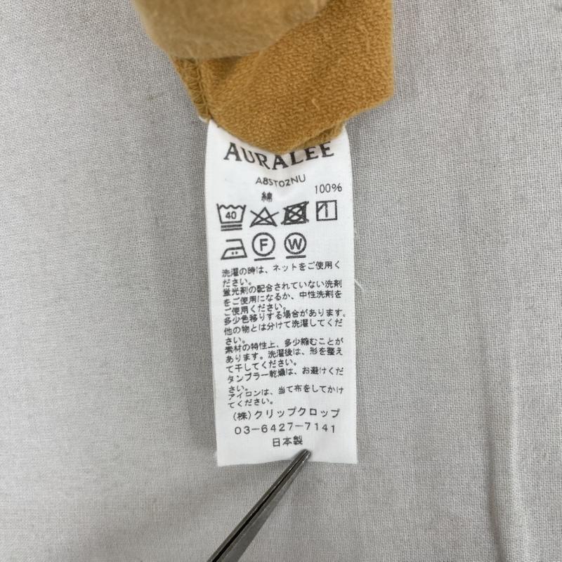 オーラリー AURALEE Tシャツ 半袖 日本製 SUPER HIGH GAUGE SWEAT BIG TEE Tシャツ a8st02nu 4 マスタード / マスタード / メンズ USED 古着 中古 50163684