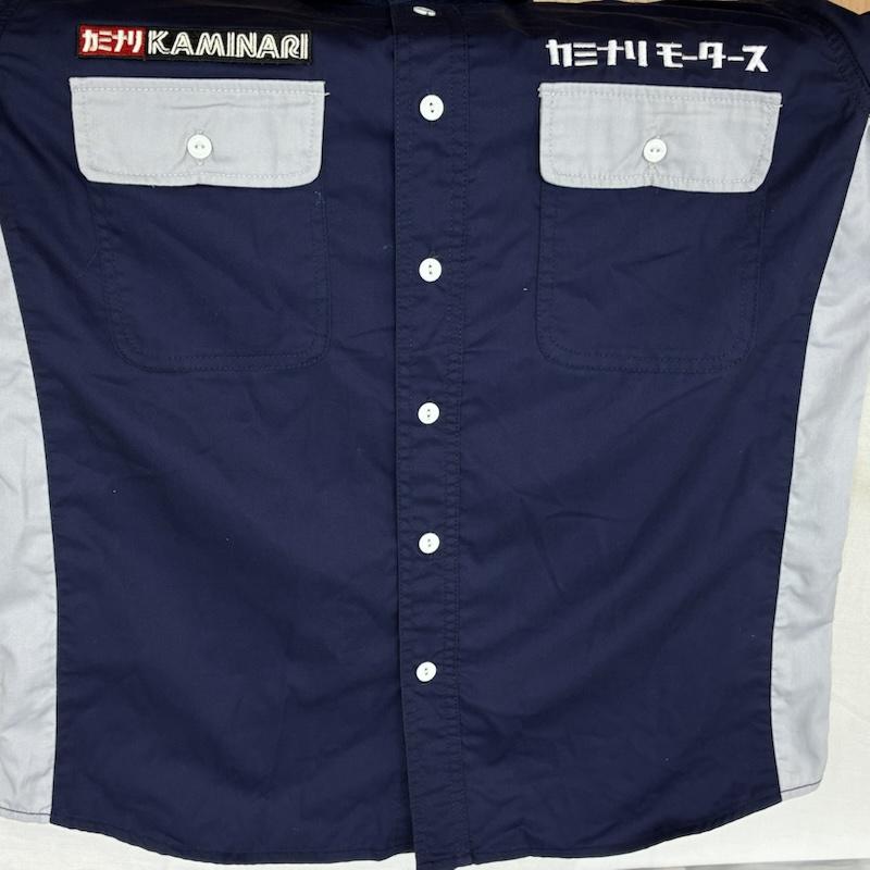 カミナリ KAMINARI シャツ、ブラウス 半袖 コットン ポリエステル ワークシャツ 大排気量 - メンズ USED 古着 中古 50163689