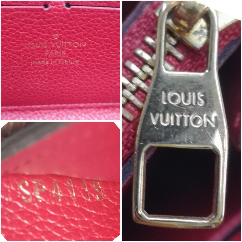 ルイヴィトン LOUIS VUITTON 財布 長財布 ポルトフォイユ クレマンス M63698 長財布 モノグラム アンプラント - 赤 / レッド / red レディース USED 古着 中古 50163823