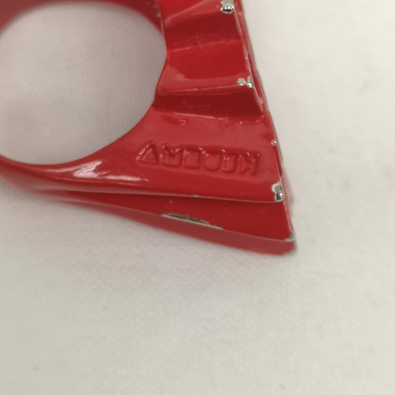 アンブッシュ AMBUSH アクセサリー 指輪 POW リング 16号 - 赤 / レッド / red メンズ USED 古着 中古 50163870