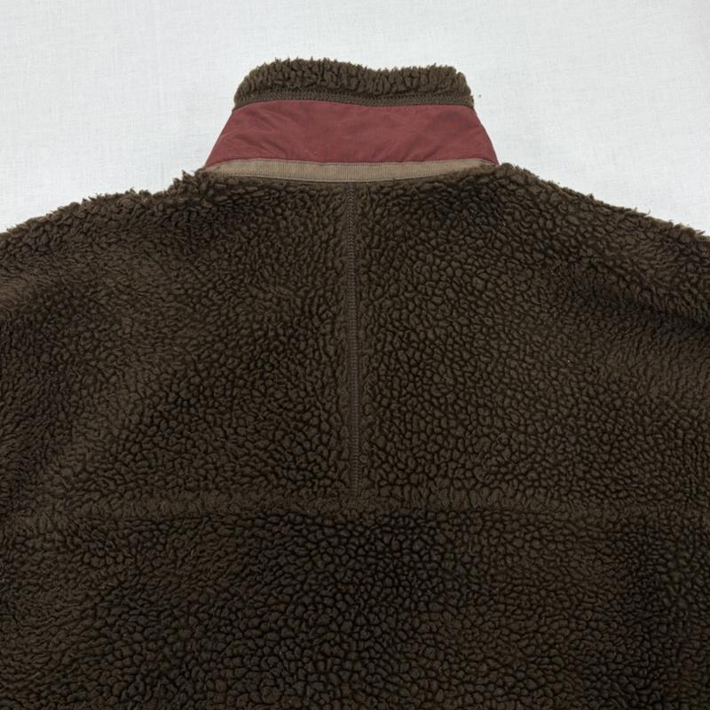 パタゴニア patagonia ジャケット、上着 ジャンパー、ブルゾン クラシック レトロ X ボア ジップアップ ジャケット ハイネック M ロゴ、文字 X 刺繍 茶 / ブラウン / brown X えんじ / ワインレッド / dark red メンズ USED 古着 中古 50163873