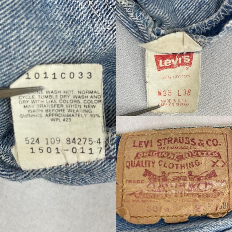 リーバイス Levi s パンツ デニム、ジーンズ 90s 501xx ボタンフライ デニム パンツ ジーンズ 35インチ インディゴ / インディゴ / Indigo メンズ USED 古着 中古 50163896