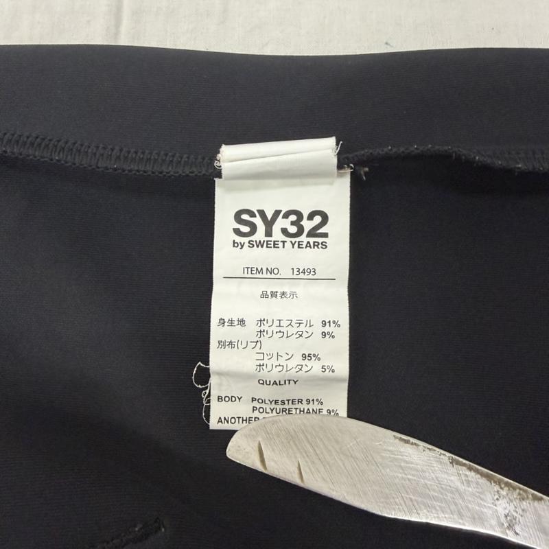 エスワイサーティトゥバイスィートイヤーズ SY32 by SWEET YEARS パーカー 長袖 DOUBLE KNIT EMBOSS LOGO P/O HOODIE 12562 L Black L ワンポイント 黒 / ブラック / black メンズ USED 古着 中古 50163911