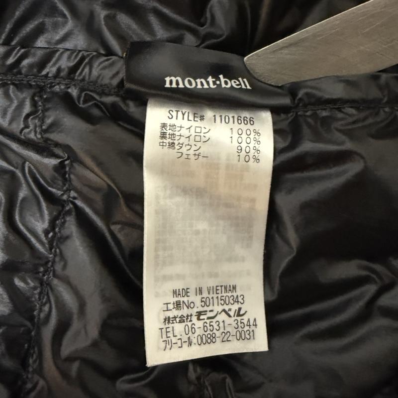 モンベル mont-bell ジャケット、上着 ダウンジャケット スペリオダウン ラウンドネックジャケット S Black 1101666 ノーカラー S ロゴ、文字 黒 / ブラック / black メンズ USED 古着 中古 50163913