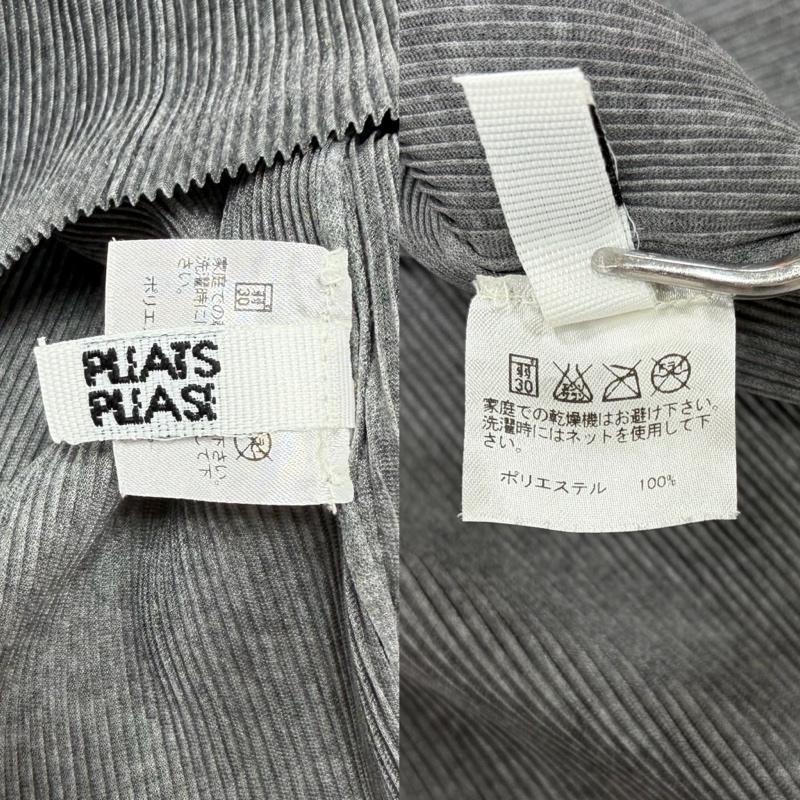 プリーツプリーズ PLEATS PLEASE カットソー 半袖 ISSEY MIYAKE イッセイミヤケ 半袖 プリーツ カットソー 3 無地 灰 / グレー / gray レディース USED 古着 中古 50163991