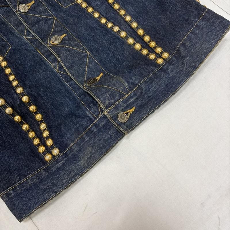 古着 USED ジャケット、上着 ジャケット、ブレザー KING JACKSON デニムジャケット ボールスタッズ Indigo - プリント インディゴ / インディゴ / Indigo メンズ USED 古着 中古 50164037