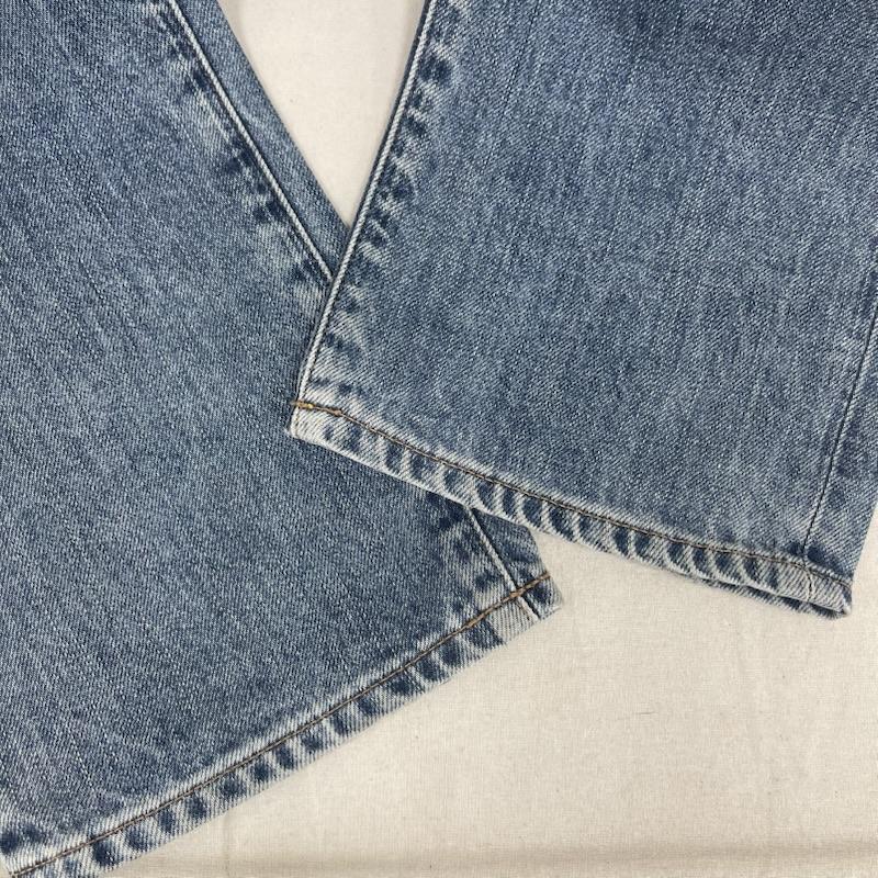 ジースターロゥ G-STAR RAW パンツ デニム、ジーンズ 3301 レザーパッチ ボタンフライ デニム パンツ 28インチ インディゴ / インディゴ / Indigo メンズ USED 古着 中古 50164076