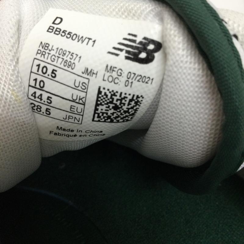ニューバランス New Balance スニーカー スニーカー New Balance BB550WT1 WHITE GREEN 28.5cm 白 / ホワイト / white X 緑 / グリーン / green メンズ USED 古着 中古 50164084