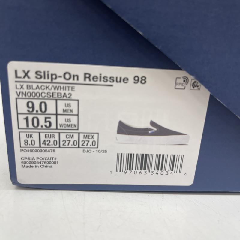 バンズ VANS スリッポン スリッポン PREMIUM SLIP-ON REISSUE 98 BLACK スリッポン スニーカー 26.5cm メンズ USED 古着 中古 50164116