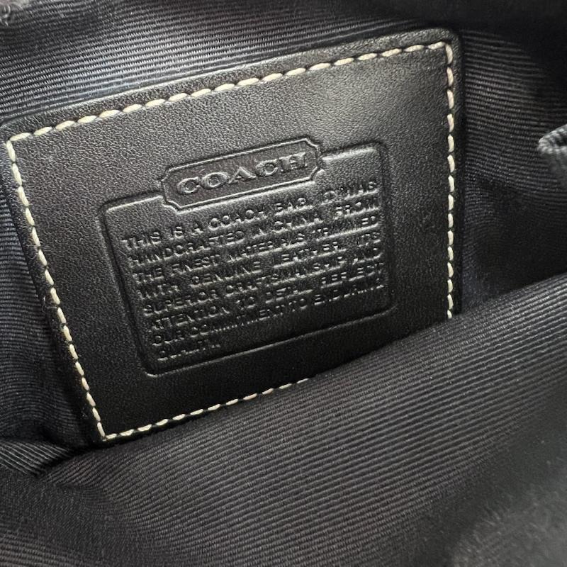 コーチ COACH ショルダーバッグ ショルダーバッグ シグネチャー ショルダーバッグ レザー切替 - 黒 / ブラック / black レディース USED 古着 中古 50164142
