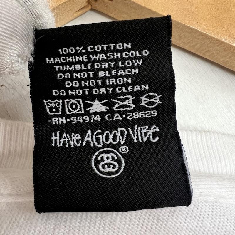 ステューシー STUSSY Tシャツ 半袖 スカル ロゴ Tシャツ S 白 / ホワイト / white メンズ USED 古着 中古 50164161