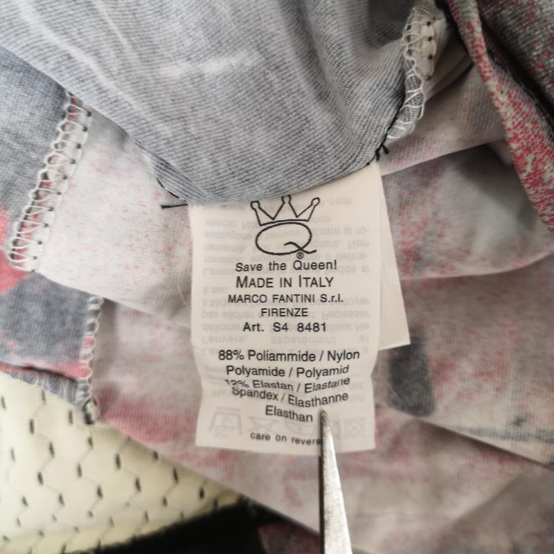 古着 USED カットソー 長袖 SAVE THE QUEEN! イタリア製 Y2K トライバル柄 パワーネット L 黒 / ブラック / black レディース USED 古着 中古 50164213