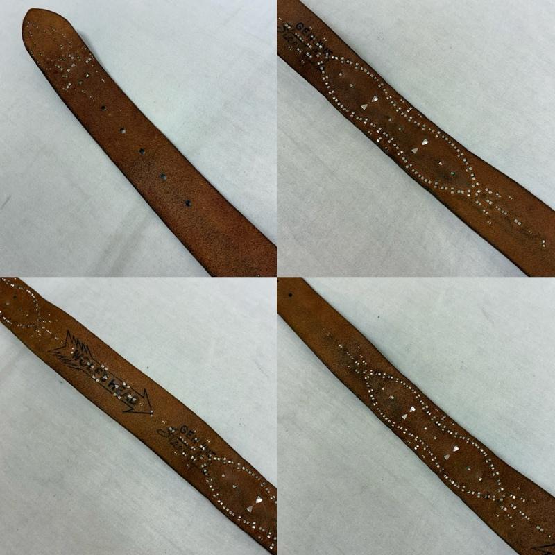 ウルフズヘッド WOLF S HEAD ベルト・バックル ベルト レザー 部分リザード スパイダー スタッズ ベルト 34 - メンズ USED 古着 中古 50164257