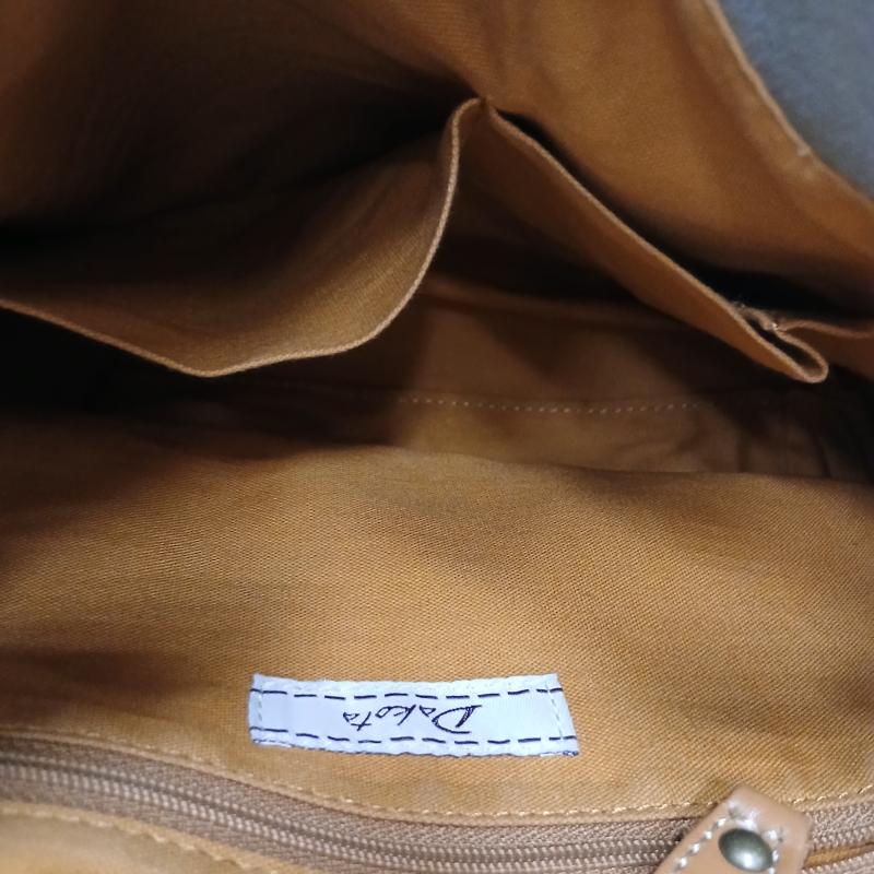 ダコタ Dakota ハンドバッグ ハンドバッグ pitt ピット ハンドバッグ カーキ レザー キャンバス 革 カーキ - 無地 X ロゴ、文字 茶 / ブラウン / brown X カーキ / カーキ / khaki レディース USED 古着 中古 50164324